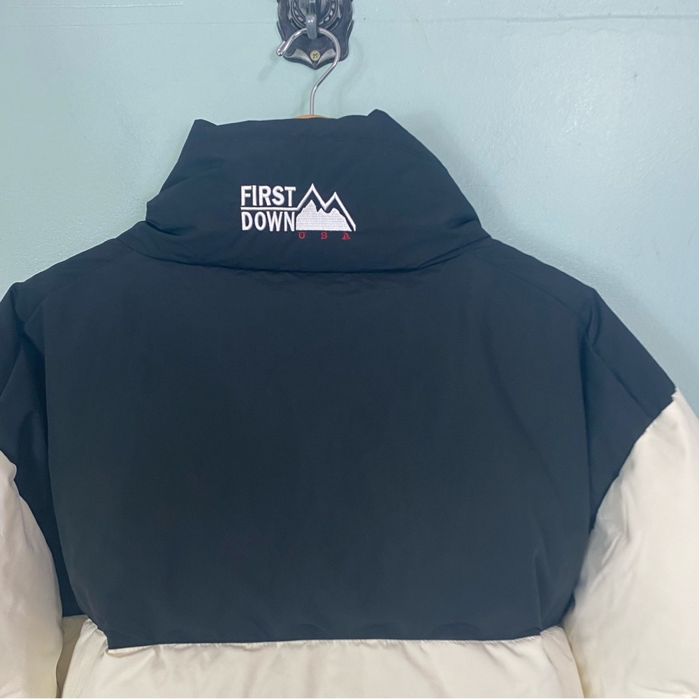 First Down USA Bubble Down Jacket Reversible Blac… - image 8